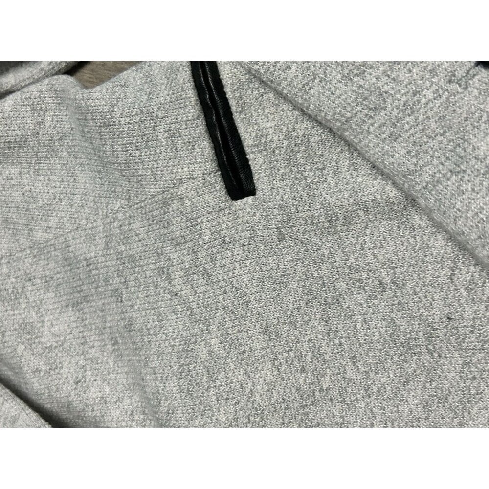 Zara Basic sz M gray blazer w/faux black leather trim classy stylish clean lines - Picture 5 of 9